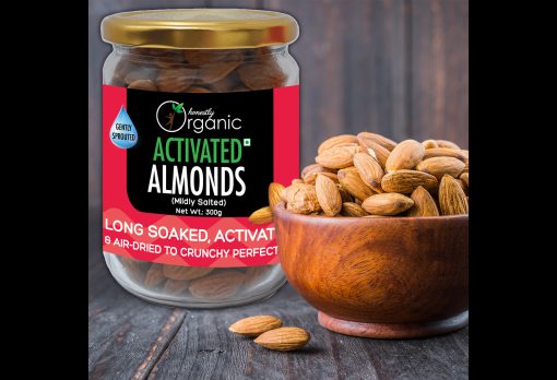 D-alive Honestly Organic Honestly Activated/sprouted Organic Almonds - Mildly Salted - 300g