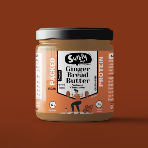 Surely Nut - Ginger Bread Butter - Protein Packed - Low Carb, Keto, Vegan, Gluten-free Indulgence - 200 G