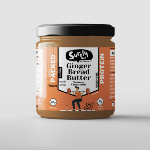 Surely Nut - Ginger Bread Butter - Protein Packed - Low Carb, Keto, Vegan, Gluten-free Indulgence - 200 G