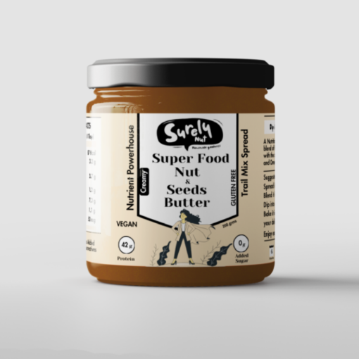 Surely Nut - Super Food Nut & Seed Butter - Nutrient Power House - Trial Mix Butter, Vegan, Gluten-free Indulgence - 200 G