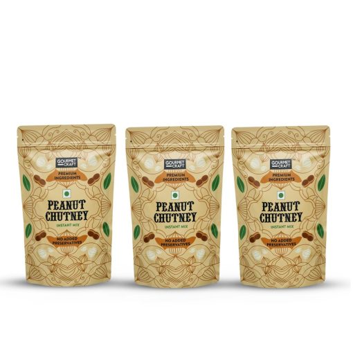 Gourmet Craft Instant Peanut Chutney Mix [ 3 Packs - 150 Gms Each ]