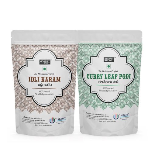 Gourmet Craft Gourmetcraft Idli Karam & Curry Leaf Chutney Podi Combo (150 G Each)