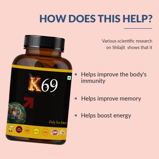 Divya Shri K-69 Power Capsule For Boost Strength, Vigour, Vitality & Stamina - Enhance Your Performance In Bed (only For Men)