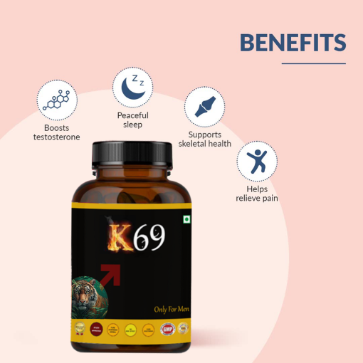 Divya Shri K-69 Power Capsule For Boost Strength, Vigour, Vitality & Stamina - Enhance Your Performance In Bed (only For Men)