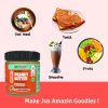 Jus' Amazin Creamy Organic Peanut Butter Sweet 'n' Salty (200g) | 26.3% Protein | Clean Nutrition | 90% Organic Peanuts | Rich In Vitamin B1 & Iron | No Refined Sugar | Zero Chemicals | Vegan & Dairy Free | 100% Organic Ingredients