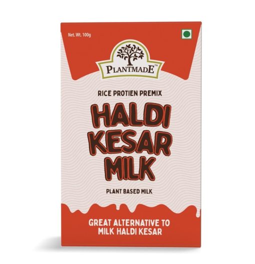 Plantmade Haldi Kesar Milk: Dairy-free, High-protein Plant-based Rice Protein Premix – Pure Vegetarian, Pack Of 1 (100g X 1)