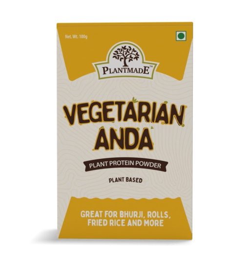 Plantmade Vegetarian Anda Plant Protein Powder: Ideal For Bhurji, Rolls, Fried Rice, And More. High Protein Pack Of 2 (100g X 2)