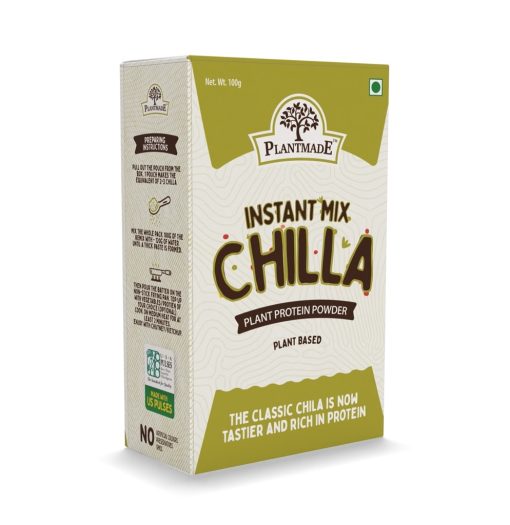 Plantmade Instant Mix Chilla: Tasty, Protein-rich, Vegan-friendly Breakfast – 100% Vegetarian, Gluten-free, Low Pack 2 (100g X 2)