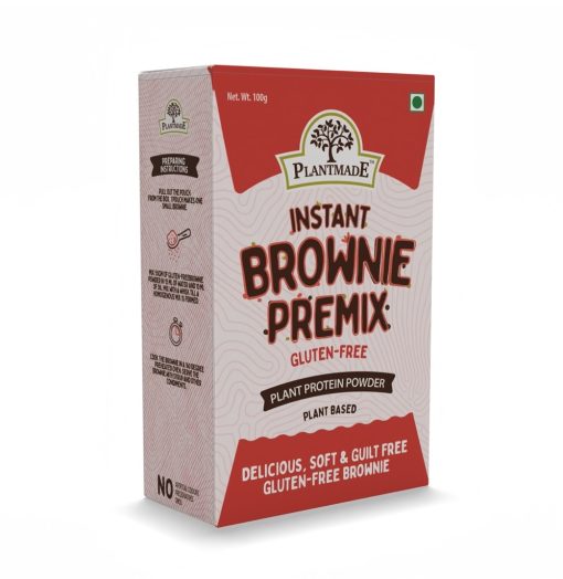 Plantmade Instant Brownie Premix - Gluten-free, Plant-based | Delicious, Soft, 100% Vegetarian, Vegan, Eggless Brownies | (100g)