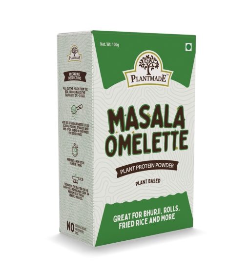 Plantmade Masala Omelette Plant Protein Powder Plant Based Great For Bhurji, Rolls, Fried Rice, Pack Of 2 (100g X 2)